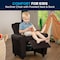 Flash Furniture Kids Recliner, 21-1/2" to 36-1/2" x 27", Upholstery Color: Brown DG-ULT-KID-BRN-GG - alternate 2